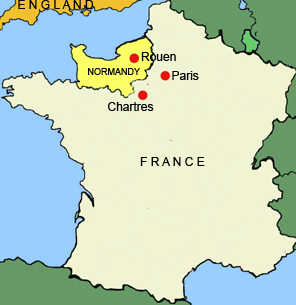 normandy france map